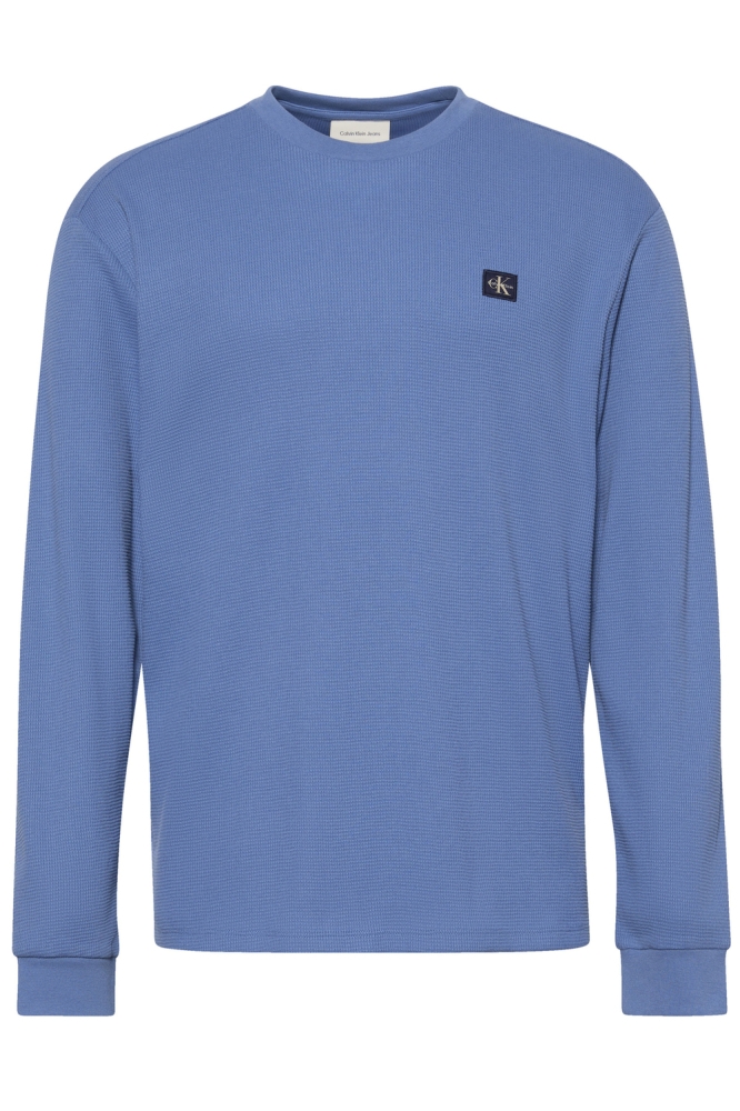 LS WAFFLE BADGE CREW LV040EM217 6PU DULL NILE BLUE